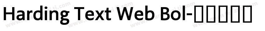 Harding Text Web Bol字体转换